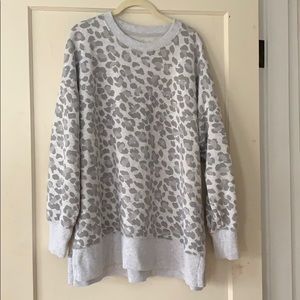 Aerie American Eagle leopard cheetah sweatshirt